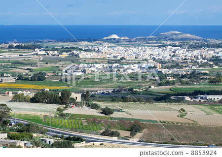 Top view of Malta country Top view of Malta country 8858924