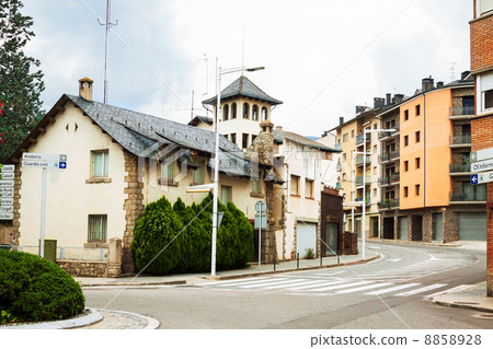 street of catalan town. La Seu dUrgell, Catalonia 8858928