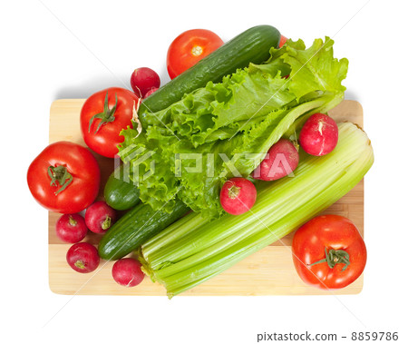 vegetables on cutting board vegetables on cutting board 8859786