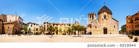 Panorama of Besalu. Church of Sant Pere 8859944