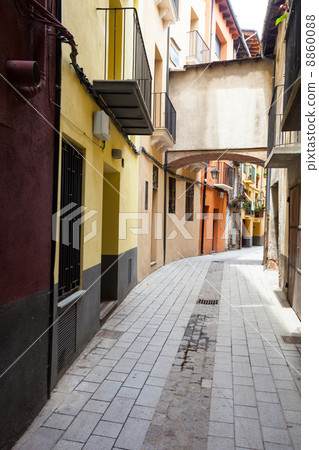 Ordinary street of catalan town 8860088
