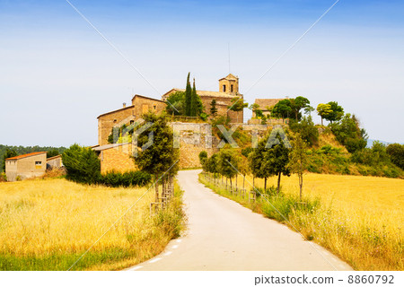 picturesque view of old Catalan village 8860792
