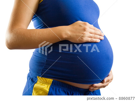 stomach of pregnant woman stomach of pregnant woman 8860877