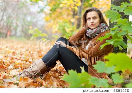 beauty girl in autumn 8861658