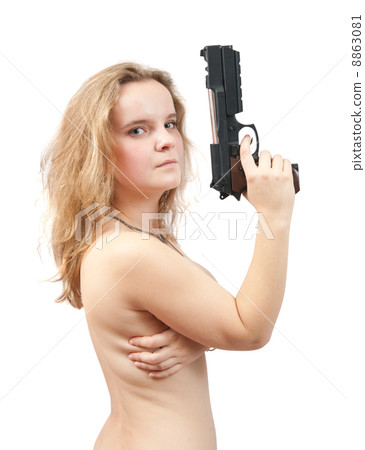 Sexy naked girl with gun Sexy naked girl with gun 8863081