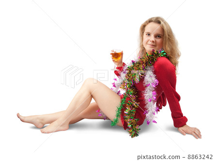 Sexy girl with champagne Sexy girl with champagne 8863242