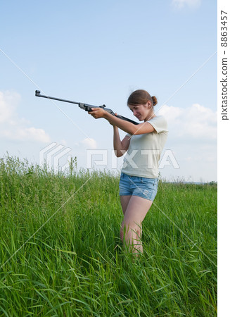 aiming girl aiming girl 8863457
