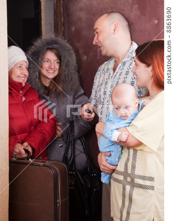 Family is meeting a kinsfolk Family is meeting a kinsfolk 8863690