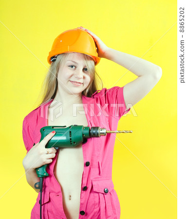 Sexy girl with drill Sexy girl with drill 8865202