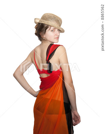 Girl dressed in pareo Girl dressed in pareo 8865562