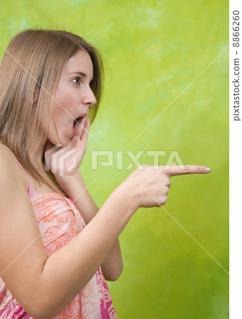 long-haired girl surprised long-haired girl surprised 8866260