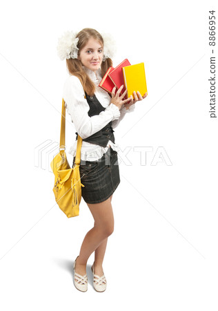 schoolgirl with books 8866954