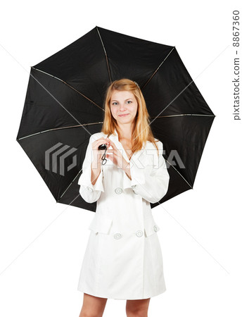 girl in cloak with umbrella 8867360