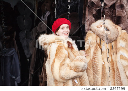 girl chooses a fur coat girl chooses a fur coat 8867399