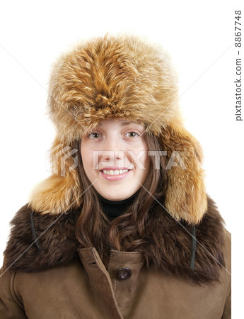 woman in sheepskin and fox cap woman in sheepskin and fox cap 8867748