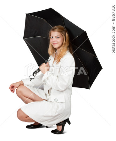 girl in cloak with umbrella girl in cloak with umbrella 8867810