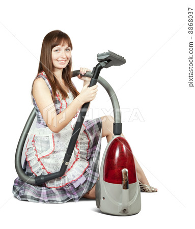 Girl in with vacuum cleaner 8868037