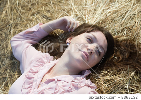 country girl on hay country girl on hay 8868152
