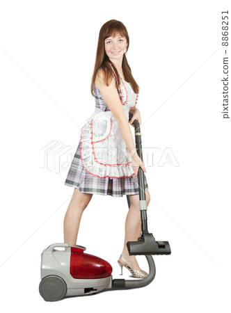 Girl in with vacuum cleaner Girl in with vacuum cleaner 8868251