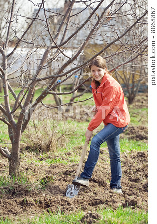 woman working with shovel 8868867