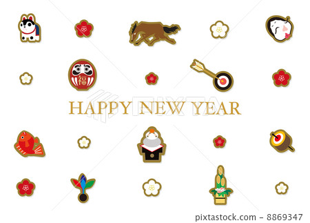 新年賀卡,幸運卡 新年賀卡,幸運卡 8869347
