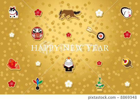 新年賀卡,幸運卡 新年賀卡,幸運卡 8869348