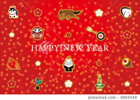新年賀卡,幸運卡 新年賀卡,幸運卡 8869349