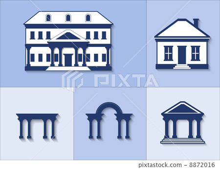 icon set - houses. vector icon set - houses. vector 8872016