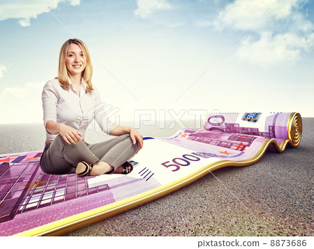 woman money carpet 8873686