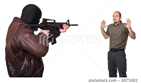terrorist portrait and hostage 8875002