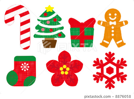 聖誕節設置刺繡風格 8876058