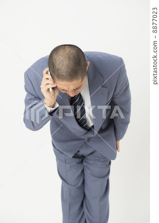Male apologizing by phone Male apologizing by phone 8877023