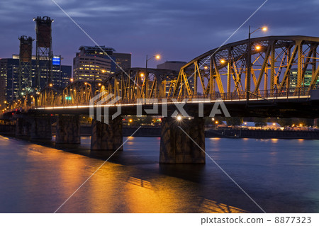 Portland Skyline at Night Portland Skyline at Night 8877323