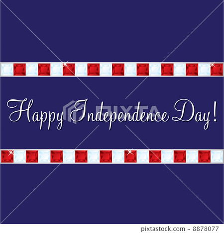 Happy 4th of July card in vector format. 8878077