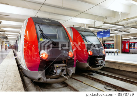 Modern Fast Passenger Train  train at the station. 8878759