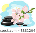 Spa background with cherry blossoms 8881204