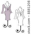 Image of a business suit on a mannequin. 8881208