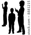 Silhouette of a man in a tuxedo 8881215