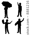 Silhouette of a man in a tuxedo 8881216
