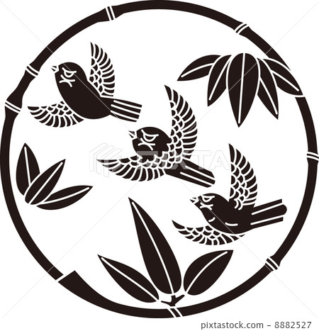 在Hosodake Maru的三隻麻雀 8882527