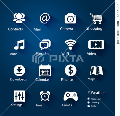 Icon series in Metro style Icon series in Metro style 8886087