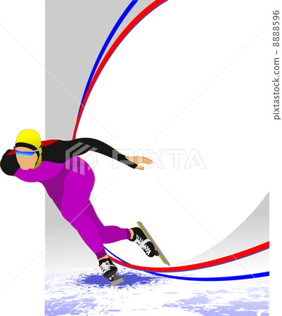 Speed skating. Vector illustration for designers Speed skating. Vector illustration for designers 8888596
