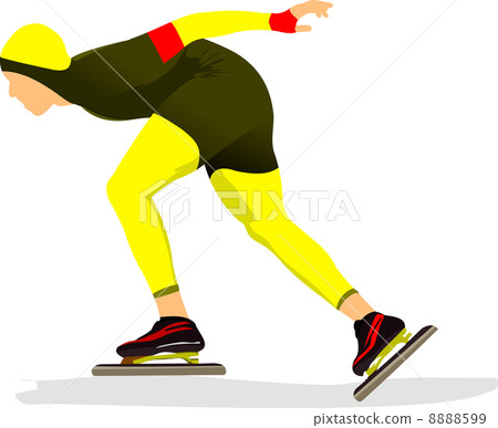 Speed skating. Vector illustration for designers 8888599