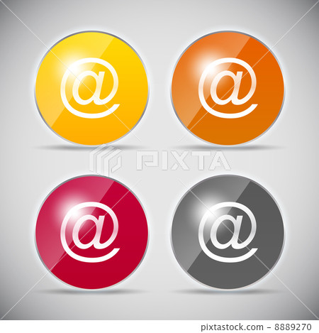 Shine glossy computer icon vector illustration 8889270