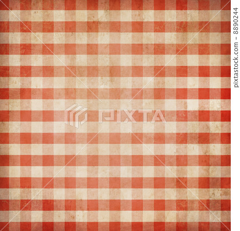 Red grunge checked gingham picnic tablecloth background Red grunge checked gingham picnic tablecloth background 8890244