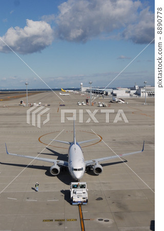Jet plane parked at Chubu International Airport 8890778