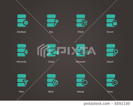 Database icons. Database icons. 8892180