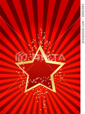 greeting card with red stars 8892865