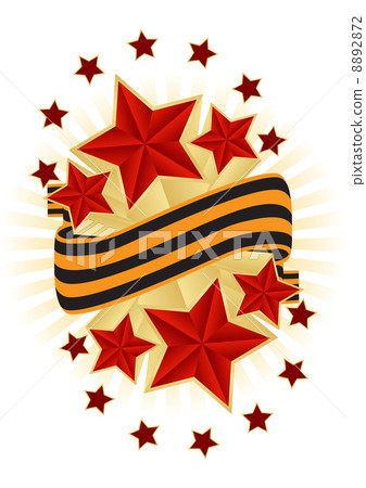 greeting card with red stars 8892872