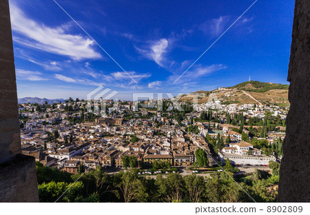 Spain World Heritage Albacin desired from the Alhambra Palace 8902809
